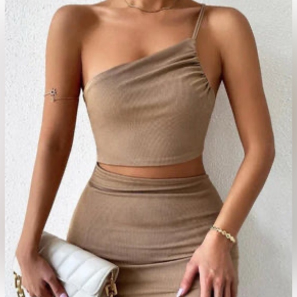 Commense NWT brown cutout detail dress size small